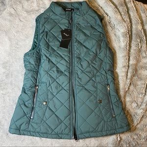 Art3d Women’s Quilted Vest | Green | Med.
